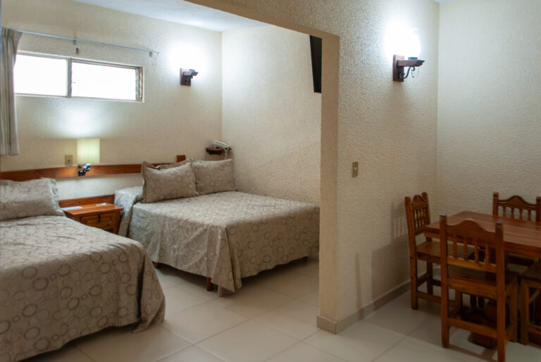 Habitación doble estándar con mesa a la vista